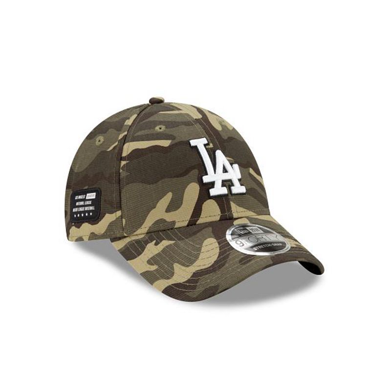 MLB Los Angeles Dodgers Armed Forces Weekend Stretch Snap 9Forty Adjustable (TKD6146) - Green New Era Caps